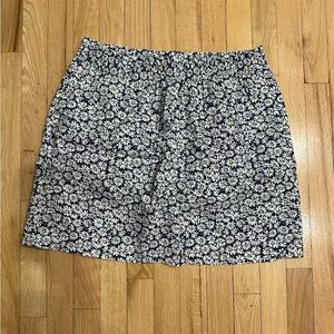 J. Crew Floral Blue and White Skirt